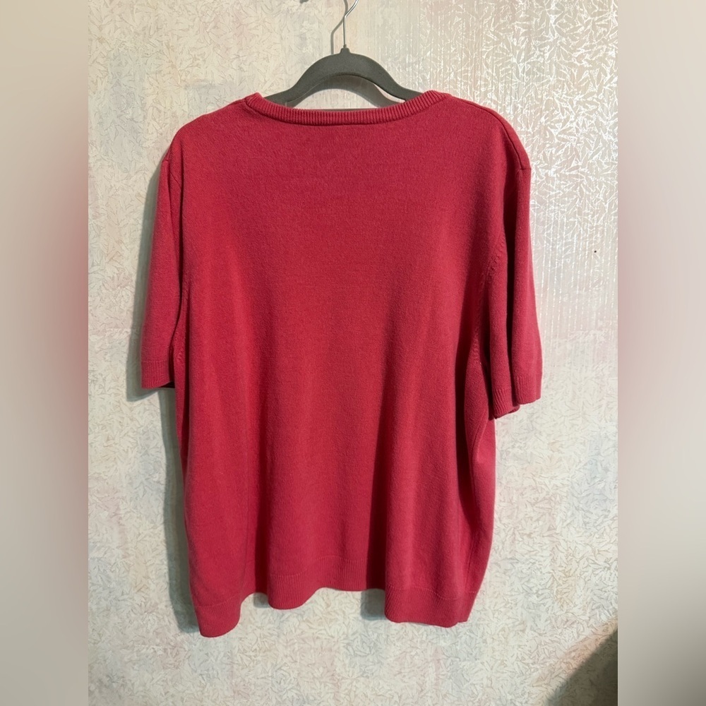 Appleseed's Soft Vibrant Pink Cozy Knit Top, Sz 2X - Picture 2 of 6